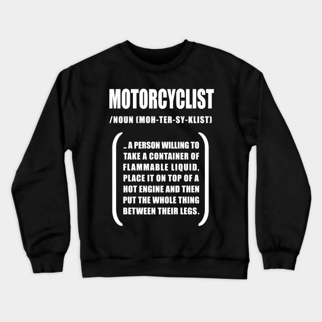 MOTORCYCLIST Crewneck Sweatshirt by BOEC Gear